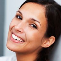 A young woman with a beautiful smile