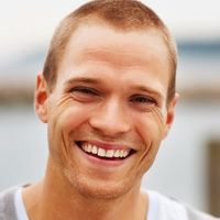 A young man with chiseled features